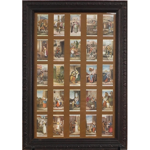 446A - Ten framed glazed displays of cigarette cards including aviation by Lambert & Butler, Football Club ... 