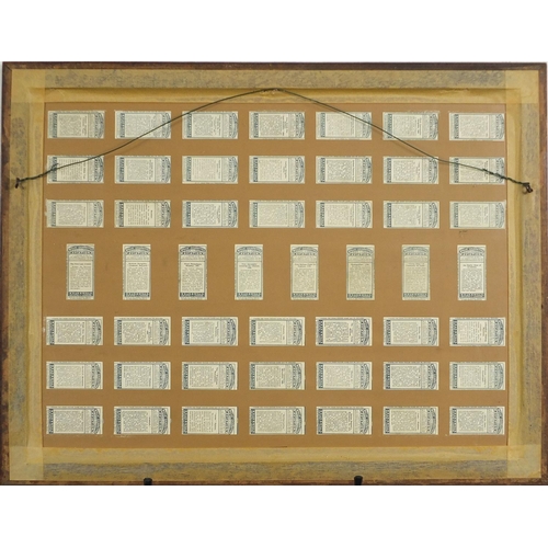 446A - Ten framed glazed displays of cigarette cards including aviation by Lambert & Butler, Football Club ... 