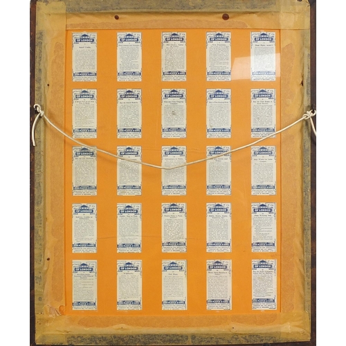 446A - Ten framed glazed displays of cigarette cards including aviation by Lambert & Butler, Football Club ... 