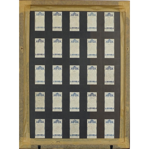 446A - Ten framed glazed displays of cigarette cards including aviation by Lambert & Butler, Football Club ... 