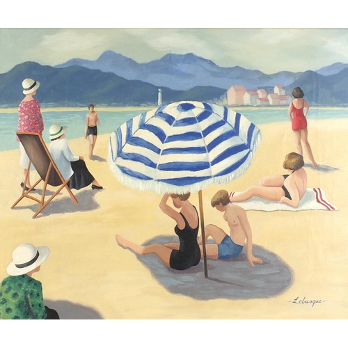 411 - Manner of Henri Lebasque - Oil on canvas, mounted and framed, 59cm x 49cm excluding the mount and fr... 