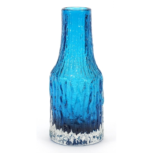 52 - Geoffrey Baxter for Whitefriars, kingfisher blue bottle vase, 20.5cm high