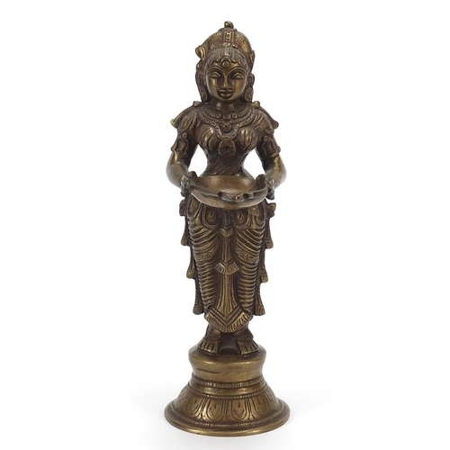 398 - Indian bronze votive figure, 23.5cm high