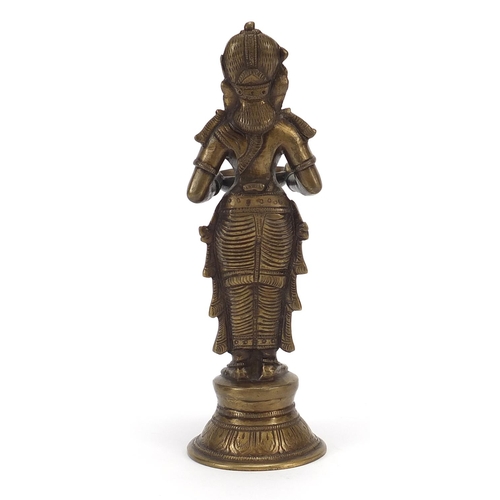 398 - Indian bronze votive figure, 23.5cm high