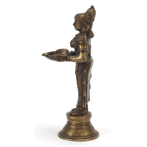 398 - Indian bronze votive figure, 23.5cm high