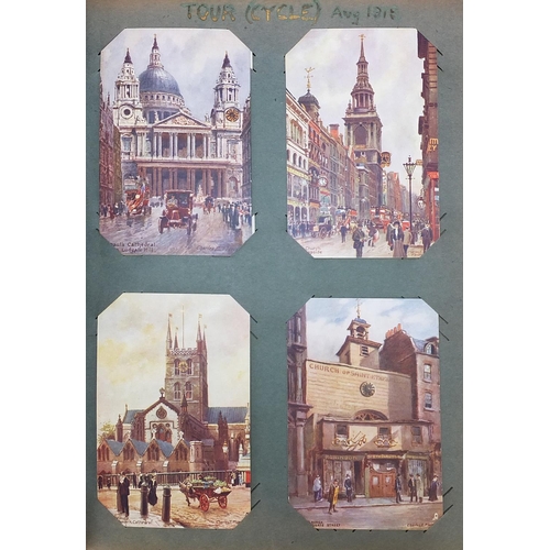 441 - Early 20th century and later postcards including Oilette street scenes and flowers