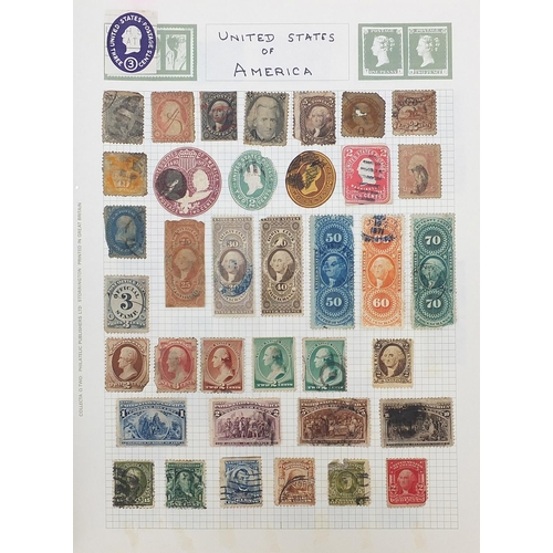 966 - 19th century and later world stamps arranged in an album including United States of America and Swed... 