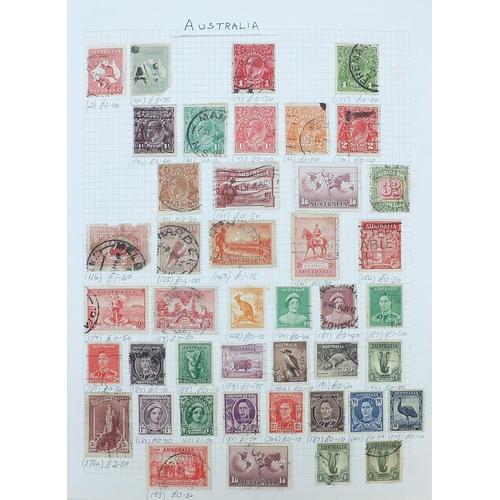 970 - 19th century and later world stamps arranged in an album including Australia, Austria, Belgium and C... 