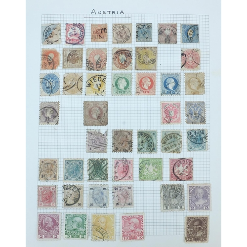 970 - 19th century and later world stamps arranged in an album including Australia, Austria, Belgium and C... 