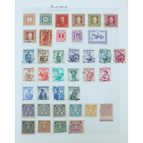 970 - 19th century and later world stamps arranged in an album including Australia, Austria, Belgium and C... 