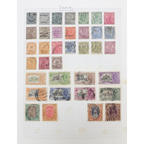 969 - 19th century and later world stamps arranged in an album including Hong Kong, India, Italy and Korea