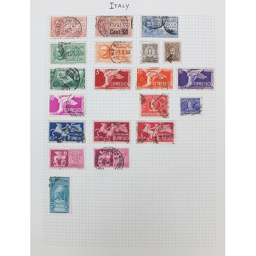 969 - 19th century and later world stamps arranged in an album including Hong Kong, India, Italy and Korea