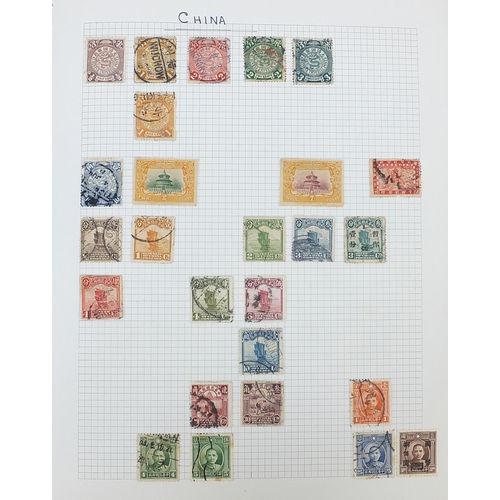 967 - 19th century and later world stamps arranged in an album including China, Denmark, Egypt and France