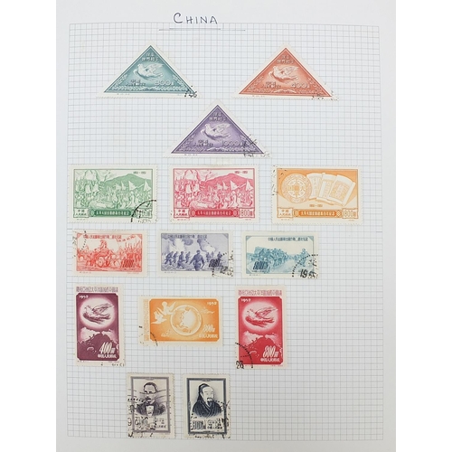 967 - 19th century and later world stamps arranged in an album including China, Denmark, Egypt and France