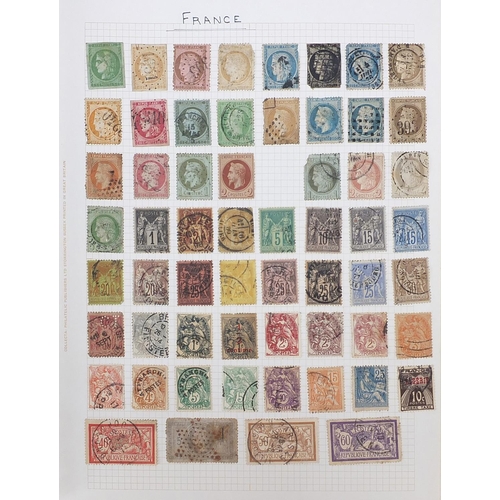 967 - 19th century and later world stamps arranged in an album including China, Denmark, Egypt and France