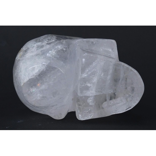 160 - Carved rock crystal skull, 13cm in length