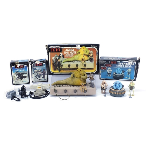 2427 - Vintage Star Wars Return of the Jedi action figure sets including Kenner comprising Jabba the Hutt, ... 