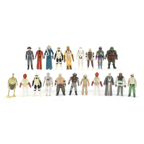 2421 - Twenty 1970's and later Star Wars action figures including Stormtrooper, C3PO and Gamorrean Guard