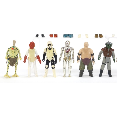 2421 - Twenty 1970's and later Star Wars action figures including Stormtrooper, C3PO and Gamorrean Guard