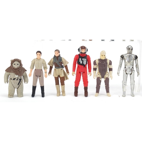 2420 - Twenty 1970's and later Star Wars action figures including Luke Skywalker and Ewok