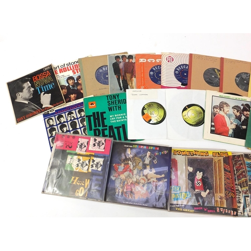 2616 - 45rpm records including The Rolling Stones, The Beatles and the Sex Pistols