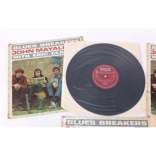 2622 - Three Blues Breakers Beano vinyl LP's by John Mayall with Eric Clapton, each mono LK4804