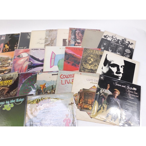 2615 - 1960's/70's vinyl LP's including Steve Hackett, Defector signed album, Frank Zappa, Led Zeppelin, Ki... 