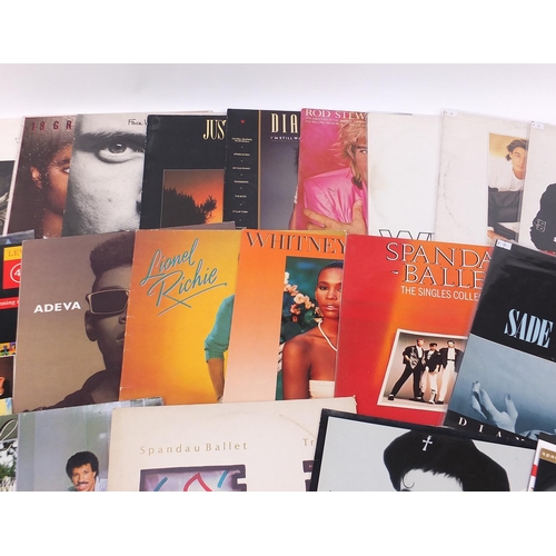 2620 - 1980's New Wave vinyl LP's including and a signed Spandau Ballet Crashed Into Love 45rpm, Sade, Paul... 