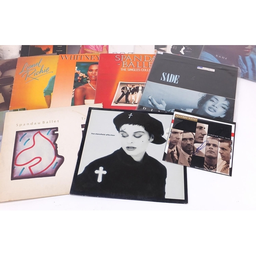 2620 - 1980's New Wave vinyl LP's including and a signed Spandau Ballet Crashed Into Love 45rpm, Sade, Paul... 