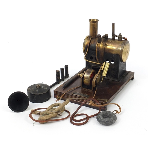 Vintage Mersey Model Co model steam engine with cardboard box, 18cm wide