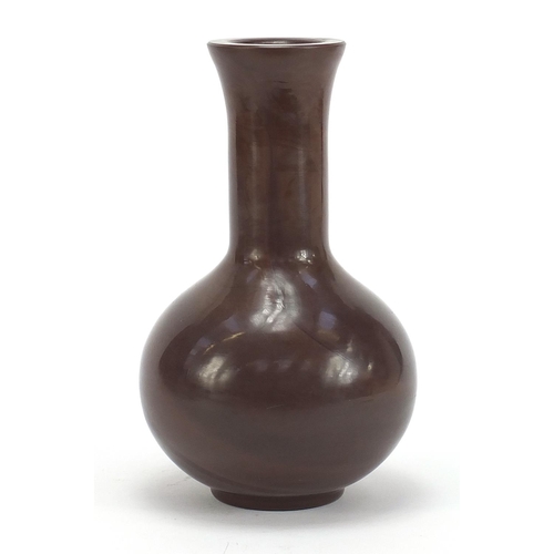 114 - Chinese Peking glass vase, 24cm high