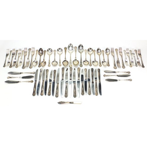 1084 - Collection of silver plated cutlery including some retailed by Harrods