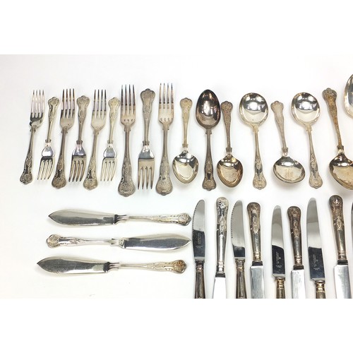 1084 - Collection of silver plated cutlery including some retailed by Harrods