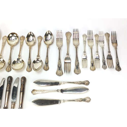 1084 - Collection of silver plated cutlery including some retailed by Harrods