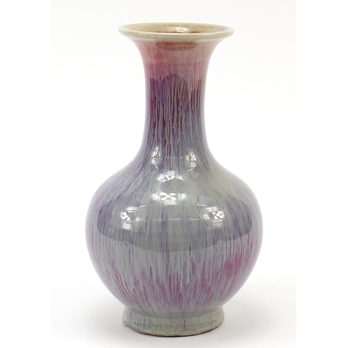 927 - Chinese porcelain vase having a sang de boeuf glaze, 24cm high