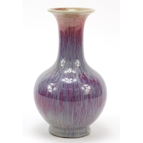 927 - Chinese porcelain vase having a sang de boeuf glaze, 24cm high