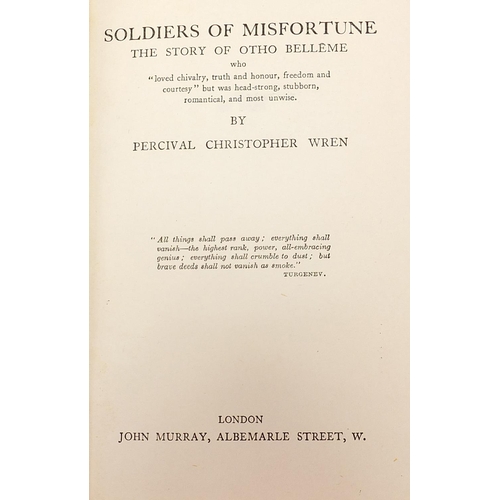 962 - Soldiers of Misfortune, hardback book with dust cover by Percival Christopher Wren published John Mu... 