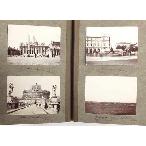 954 - Early 20th century black and white photograph album of Italy including St Peter's Square, Rome Colos... 