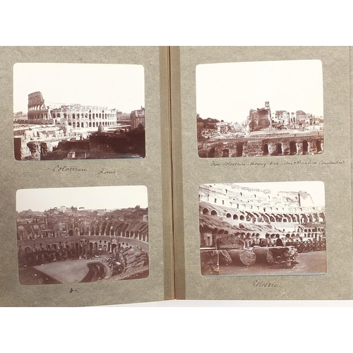 954 - Early 20th century black and white photograph album of Italy including St Peter's Square, Rome Colos... 