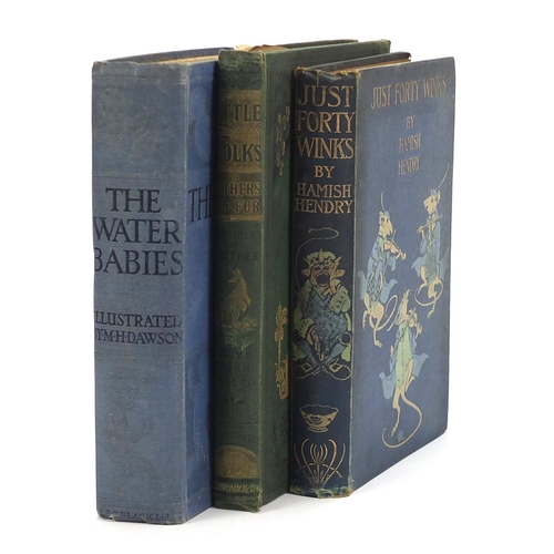 435 - Three children's hardback books comprising The Water Babies by C Kingsley 1920, Just Forty Winks by ... 