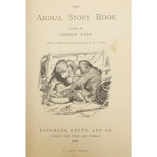 631 - The Animal Story Book edited by Andrew Lang 1896, 19th century hardback book London published by Lon... 