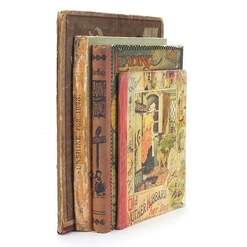 431 - Four Children's hardback books comprising Old Mother Hubbard and Her Dog, Sunshine for 1896, Lays fo... 