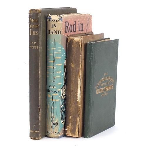 638 - Three fishing interest hardback books and The Oarsman & Anglers of the River Thames comprising Rod i... 