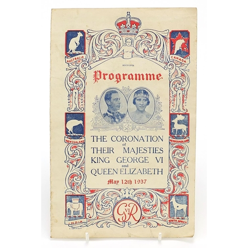 957 - Coronation of King George VI and Queen Elizabeth May 12th 1937 souvenir programme