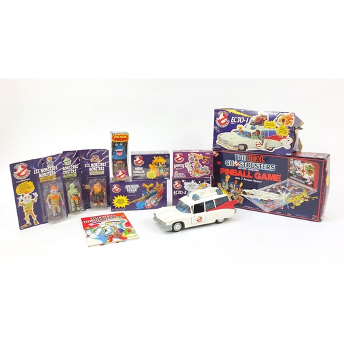 2431 - Vintage and later Ghostbusters toys and collectables with boxes including Ecto-1 vehicle, monsters a... 