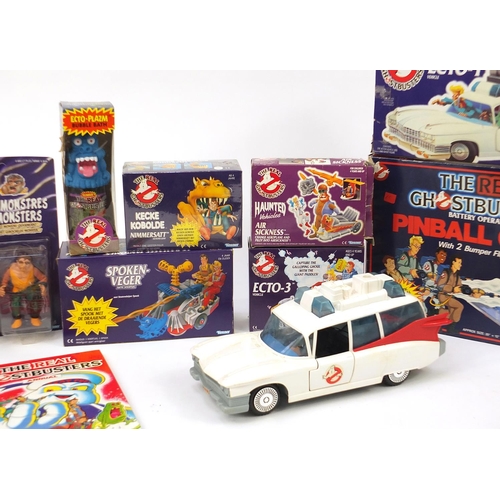 2431 - Vintage and later Ghostbusters toys and collectables with boxes including Ecto-1 vehicle, monsters a... 