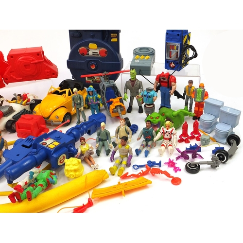 2432 - Large collection of Ghostbusters toys including fire station, vehicles and action figures