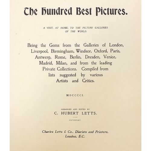 960 - The Hundred Best Pictures Portfolio 1901, arranged and edited by C Hubert Lett , 39cm x 30cm