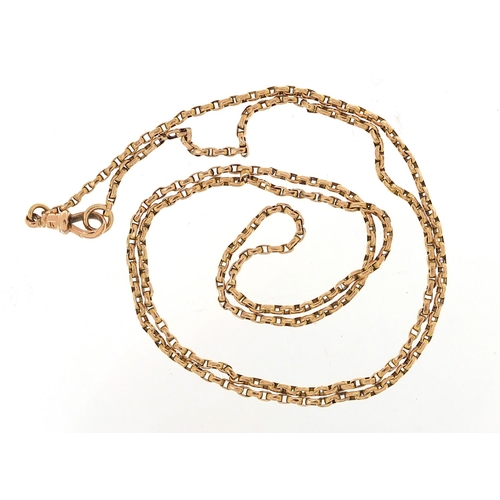 342 - 9ct gold necklace, 72cm in length, 9.6g