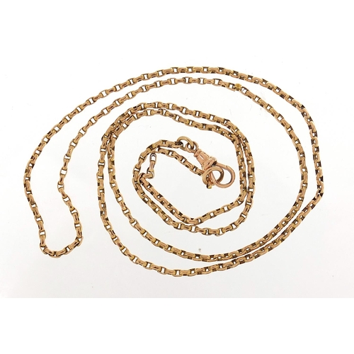 342 - 9ct gold necklace, 72cm in length, 9.6g